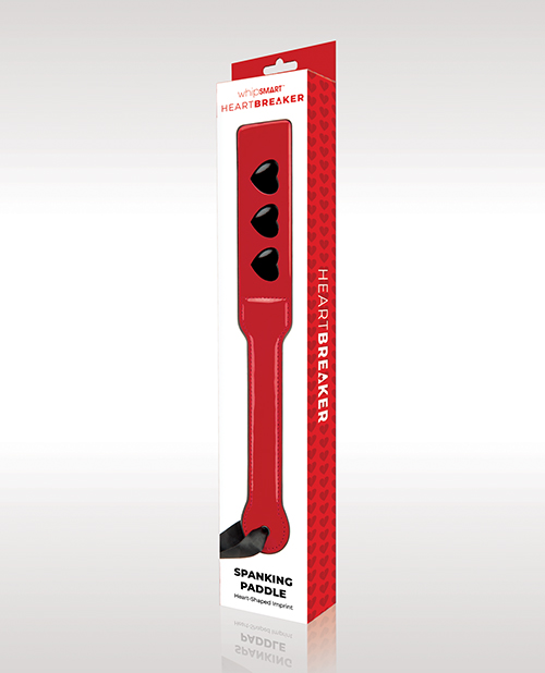 Whipsmart Heartbreaker Spanking Paddle - Red/Black