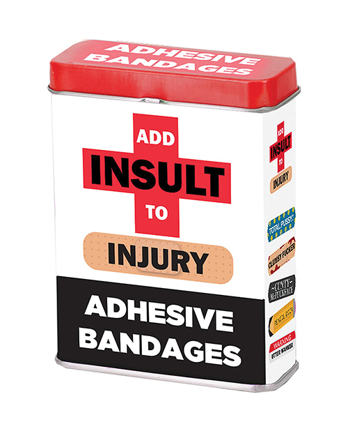 Add Insult To Injury Bandages With Assorted Sayings - Box Of 25