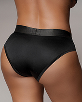 Shots Ouch Vibrating Strap On High-Cut Brief - Black Xl/Xxl