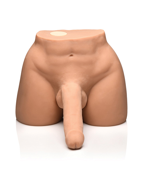 Curve Toys Jock Vibrating & Squeezing Male Masturbator With Poseable Dildo