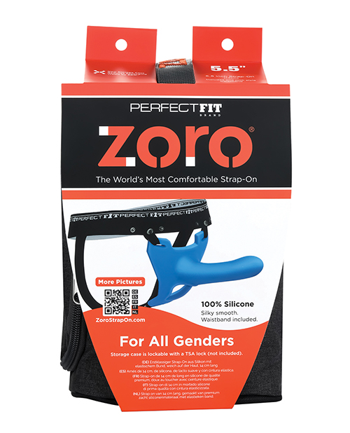 Perfect Fit Zoro 5.5" Strap On With Case - Blue