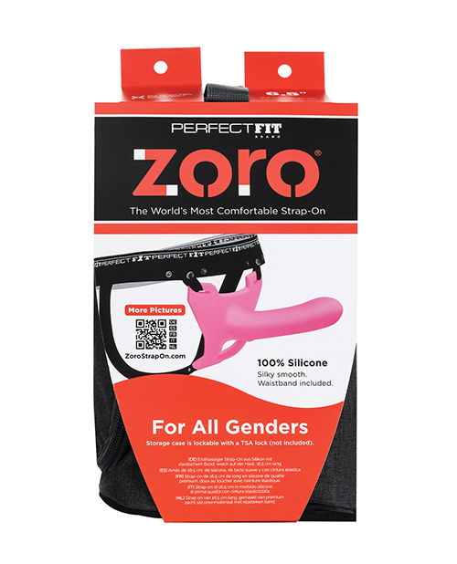 Perfect Fit Zoro 5.5" Strap On With Case - Pink