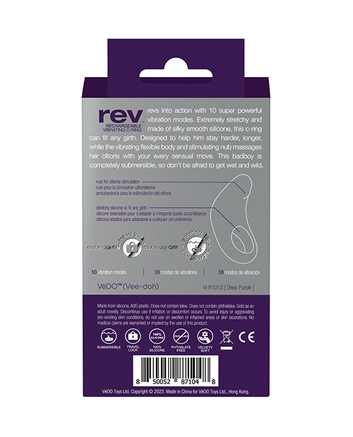 Vedo Rev Rechargeable C Ring - Purple