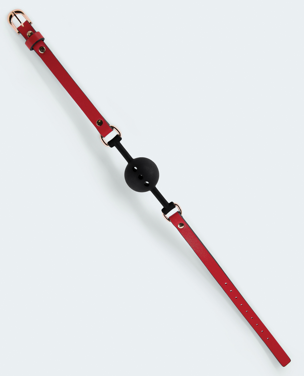 Lust Pu Leather Ball Gag - Red/Black