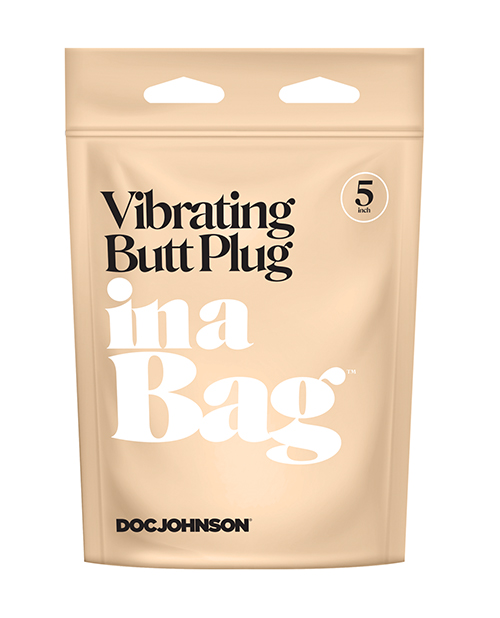Doc Johnson In A Bag 5" Vibrating Butt Plug - Black