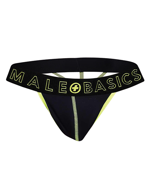 Male Basics Neon Thong Yellow Lg