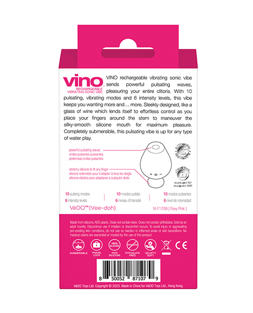Vedo Vino Rechargeable Sonic Vibe - Pink