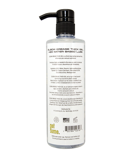 Elbow Grease H2O Classic/Thick Gel - 16 Oz Pump