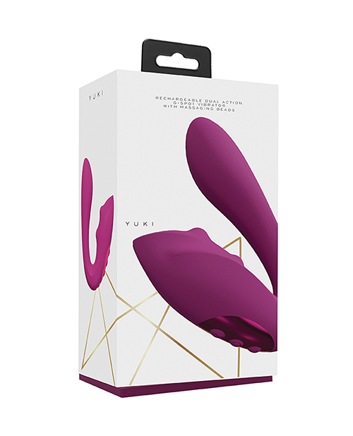 Shots Yuki Dual Action G-Spot Vibrator With Massaging Beads - Pink
