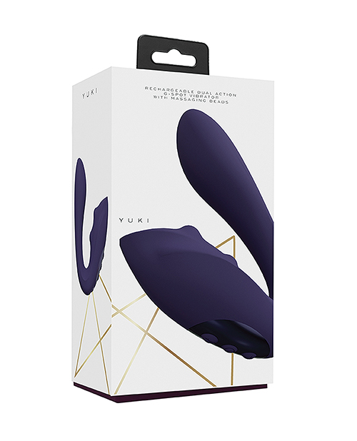 Shots Yuki Dual Action G-Spot Vibrator With Massaging Beads - Purple