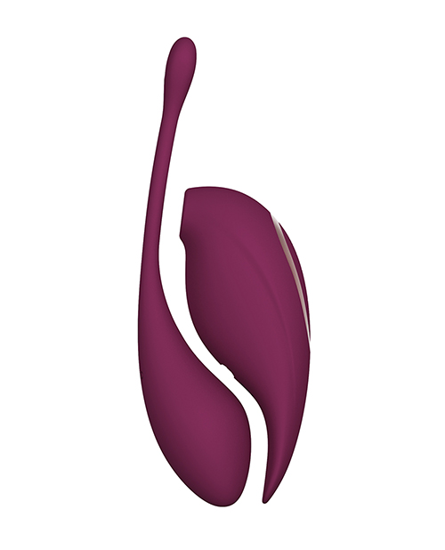 Shots Twitch 2 Vibrator With Remote Control Vibrating Egg - Burgundy