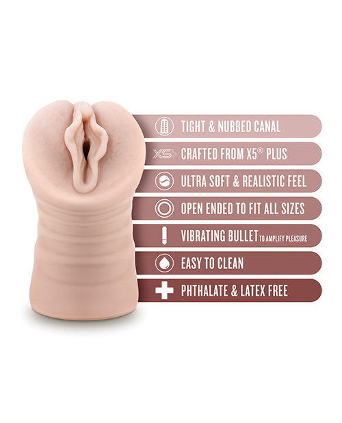 Blush EnLust Pussy Stroker With Vibrating Bullet - Destini