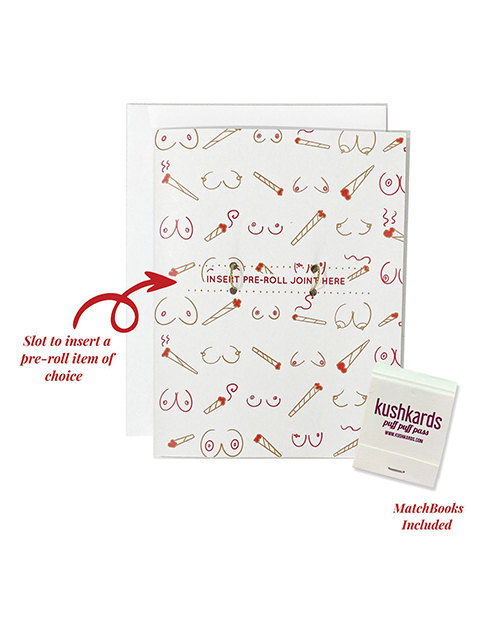 Doobies Boobies Greeting Card With Matchbook