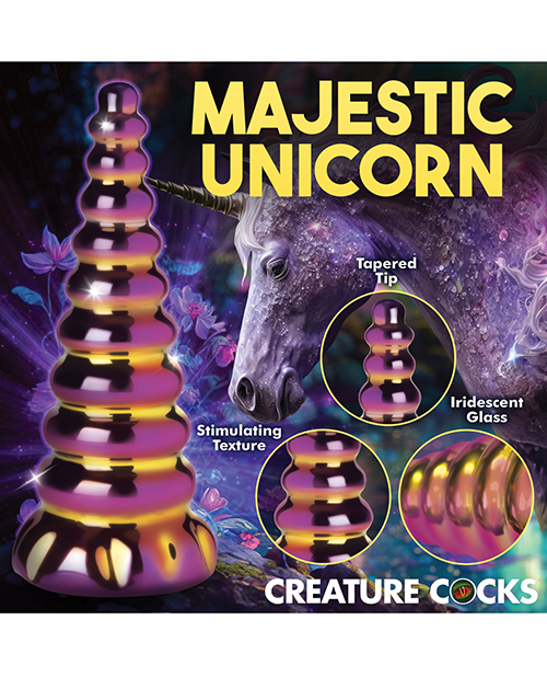 Creature Cocks Twilight Rainbow Glass Dildo