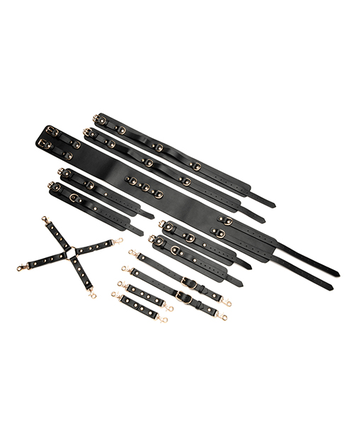 Master Series Tied Temptress Thigh Harness With Hog Tie Connector - Black