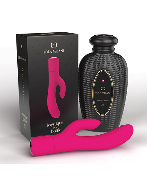Lola Milani Mystique Rabbit With Black Bottle - Fuchsia