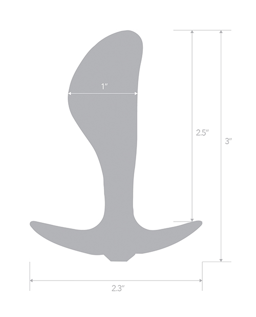 Blue Line 2.5" Stainless Steal Bling Prostate Massager Plug