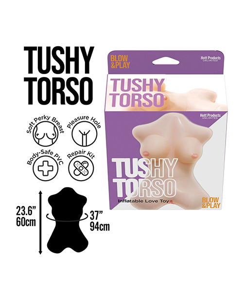 Tushy Torso Blow Up Doll With Vagina Hole