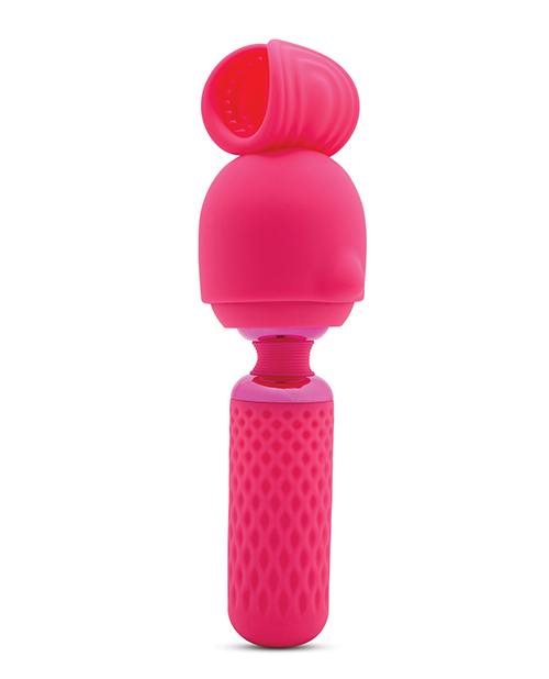 Nu Sensuelle Harlow Mini Wand With Masturbator Attachment - Pink