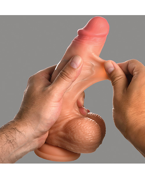 Curve Toys Jock Real Skin Silicone 8" Dildo With Balls