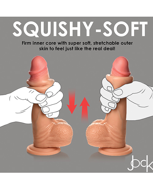 Curve Toys Jock Real Skin Silicone 8" Dildo With Balls