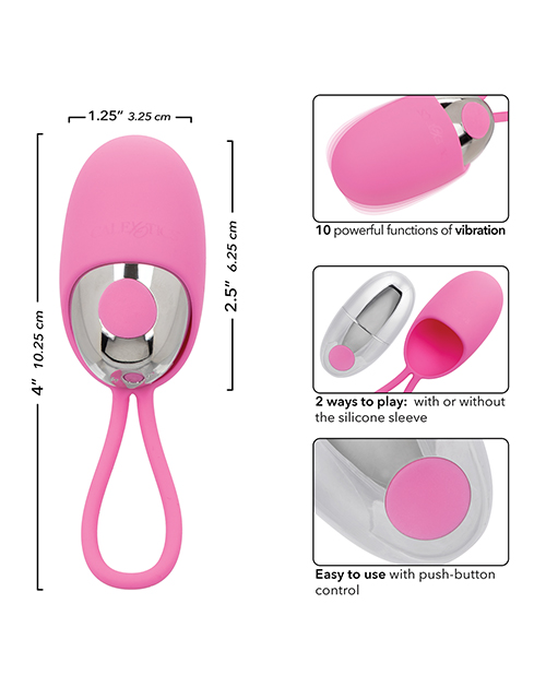 Turbo Buzz Bullet Stimulator With Removable Silicone Sleeve - Pink