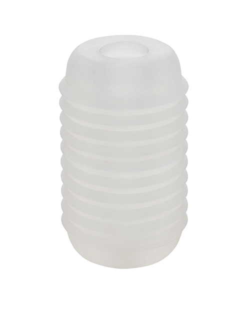 Pop Sock Ribbed Masturbator - Clear