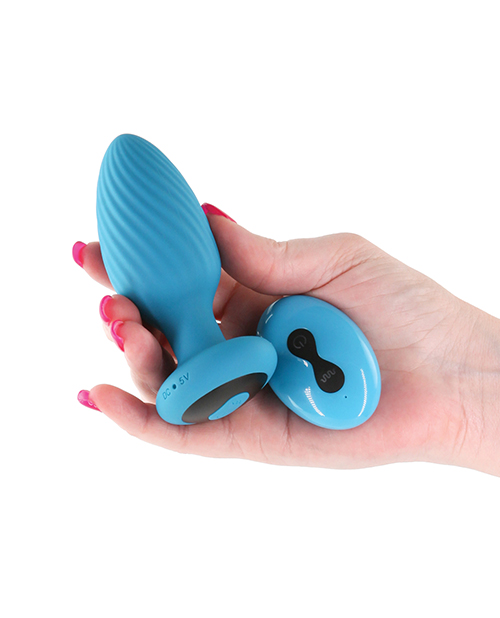 INYA Alpine 2.0 Gyrating & Vibrating Anal Plug With Remote - Teal