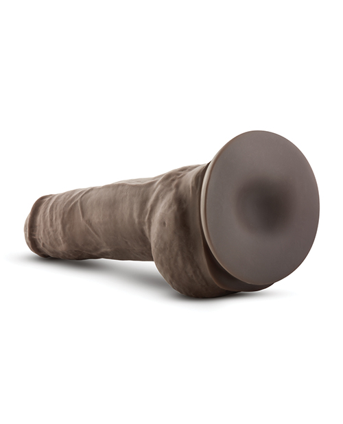 Blush Au Natural 10" Big Boy Realistic Dildo With Balls - Chocolate