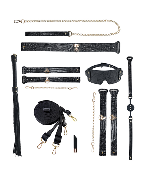 Shots Ouch! Rome Collection Bondage Kit With Bag - Black