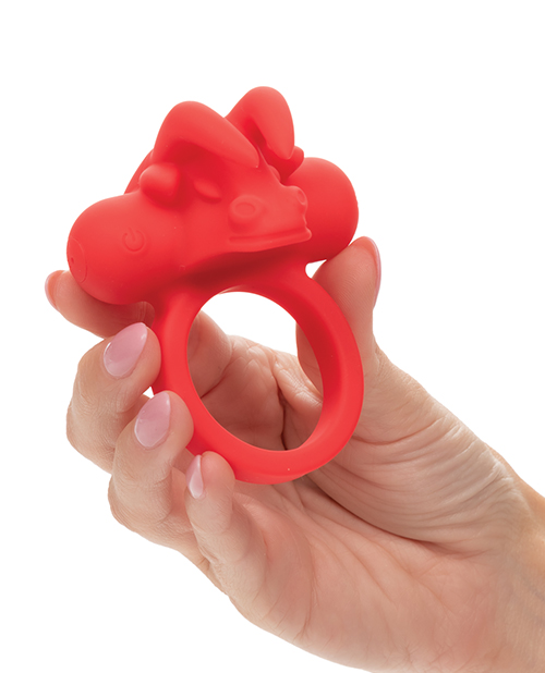 Couple's Enhancer Silicone Rechargeable The Matador Enhancer With Triple Stimulation - Red