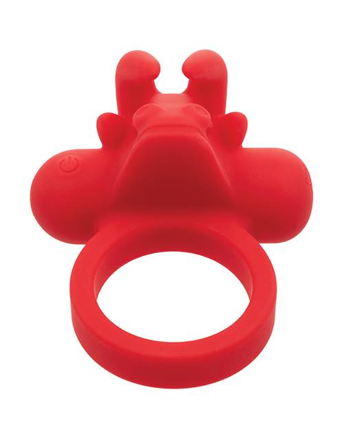 Couple's Enhancer Silicone Rechargeable The Matador Enhancer With Triple Stimulation - Red