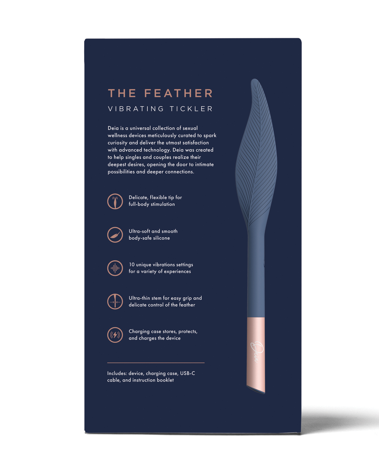 Deia the Feather With Charging Case - Navy