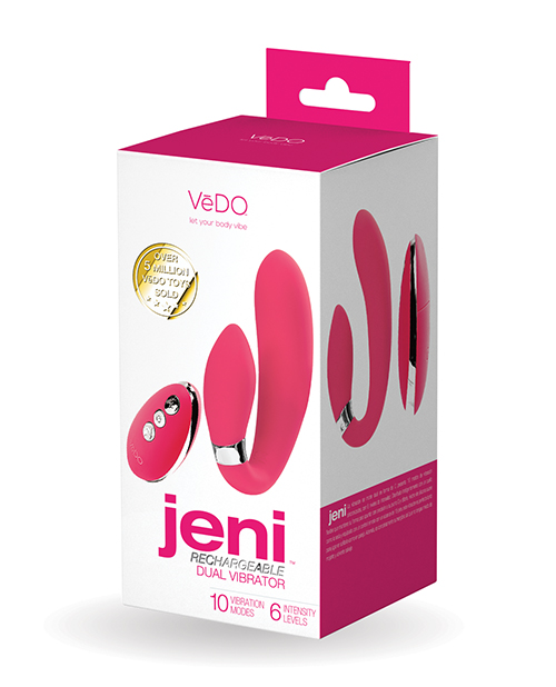 VeDO Jeni Dual Motor Vibe With Remote - Pink