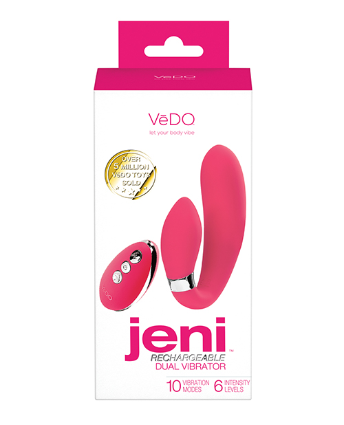VeDO Jeni Dual Motor Vibe With Remote - Pink