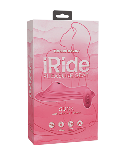 IRide Pleasure Seat Suck Stimulator Rechargeable With Wireless Remote - Dusty Pink