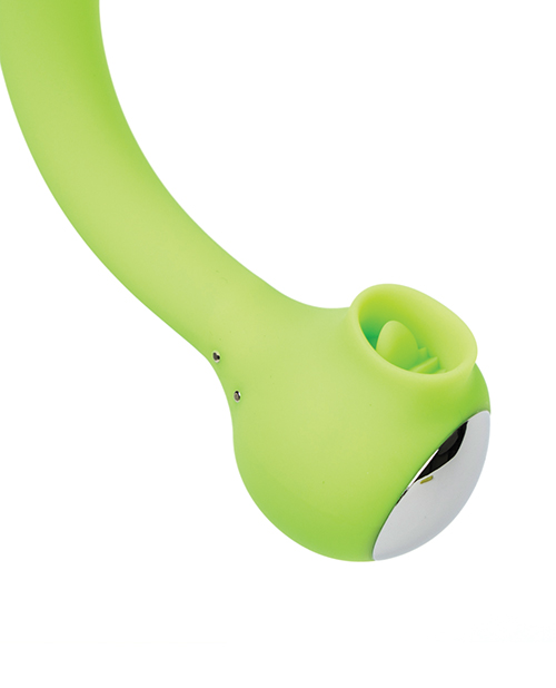 Space Lunar Licker Bendable Clitoral & G-Spot Vibe - Neon Green