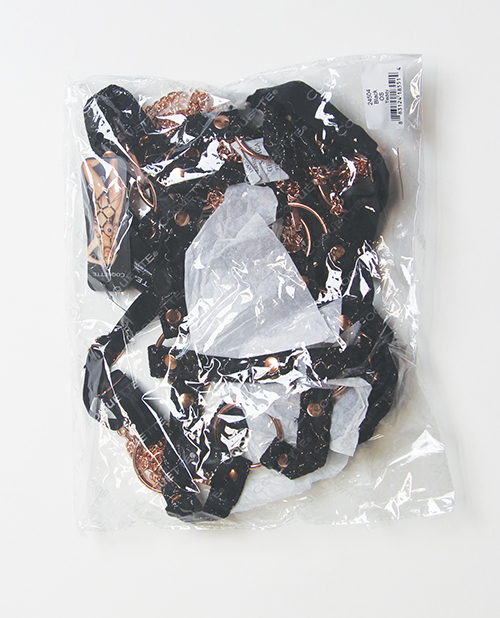 Pleasure Collection Your Command Harness Teddy With Mini Chain Whips - Black/Rose Gold QN