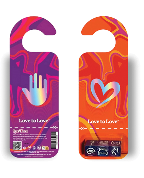 Love to Love Let's Dice With Door Hanger - Blue