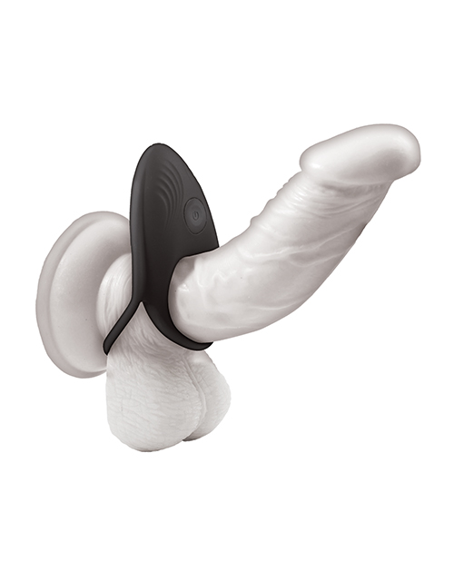 Cock Power Vibrating Ring With Adjustable Cock Tie - Black