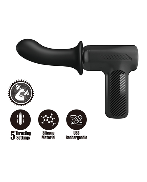 Pretty Love DJ DoctorThrusting Gun Massager - Black