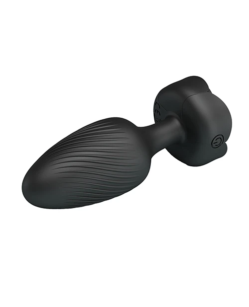 Pretty Love Varian Large Butt Plug With Multi Color Bottom Light - Black