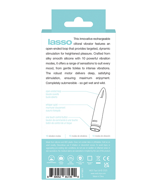 VeDO Lasso Rechargeable Bullet Vibe - Turquoise