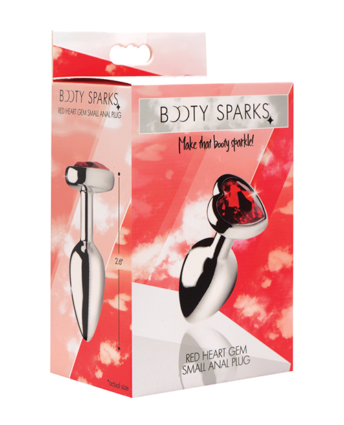 Booty Sparks Red Heart Gem - Small Anal Plug