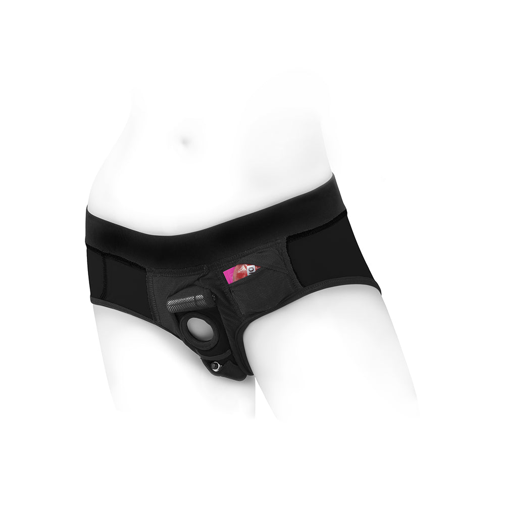 SpareParts Tomboi Nylon Briefs Harness Black Size 5XL