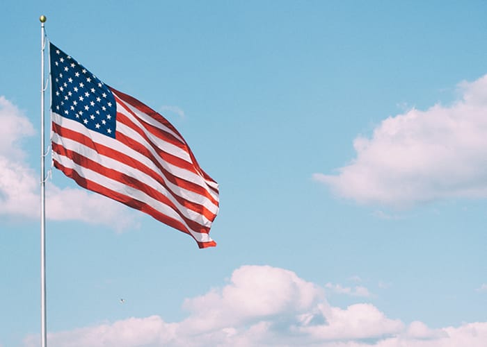 Shaping Your Christmas Tree American Flag