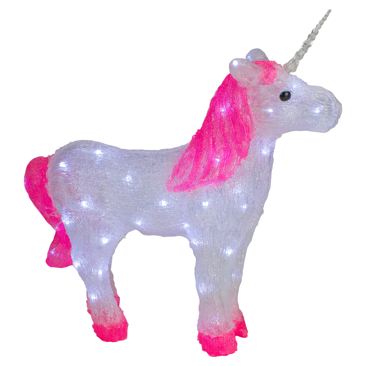 23" Lighted Commercial Grade Acrylic Unicorn Christmas Display