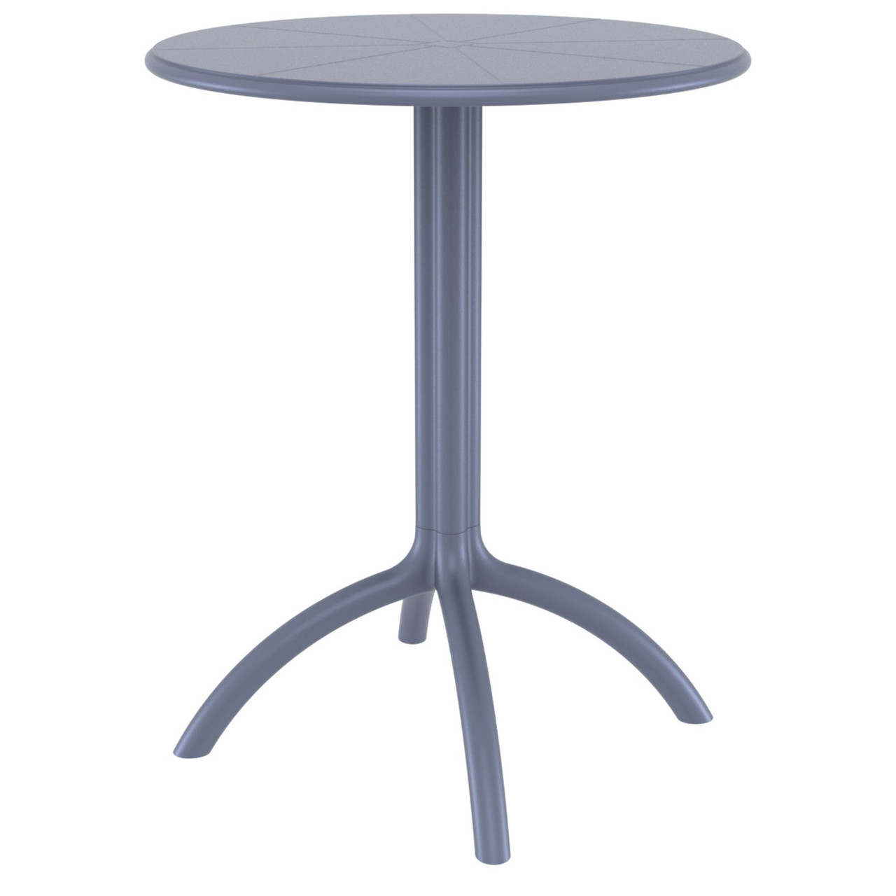 29" Gray Durable Round Outdoor Patio Dining Table | Christmas Central