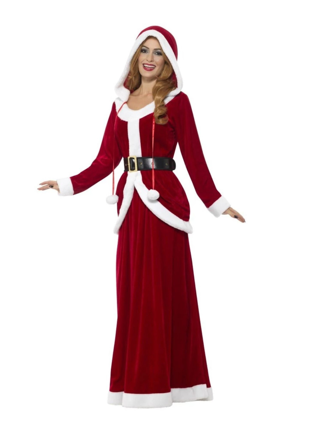 44" Red & White Miss Santa Claus Women Adult Christmas Costume Large — free download