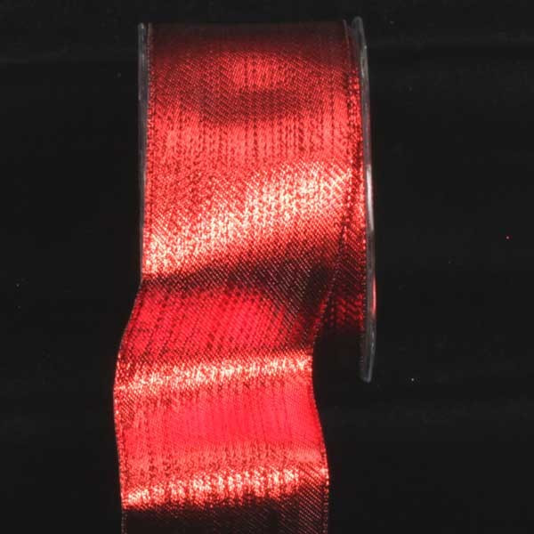 Shimmering Red Contemporary Wired Craft Ribbon 2.5